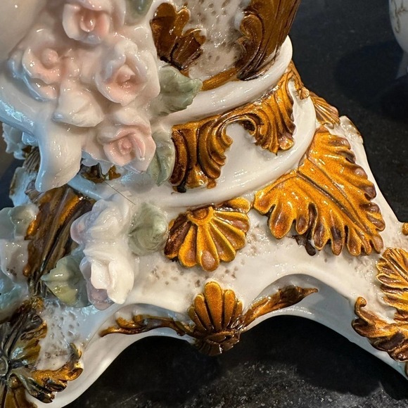 Collectible CHERUB Candle Holder Centerpiece Angel Renaissance victorian decor - Picture 10 of 10